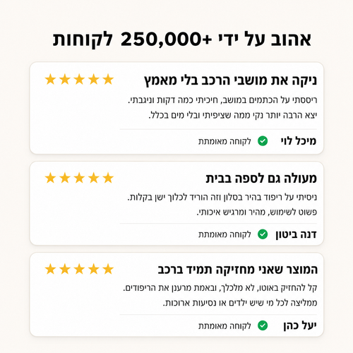 קצף ניקוי ריפודים ללא מים מהיר